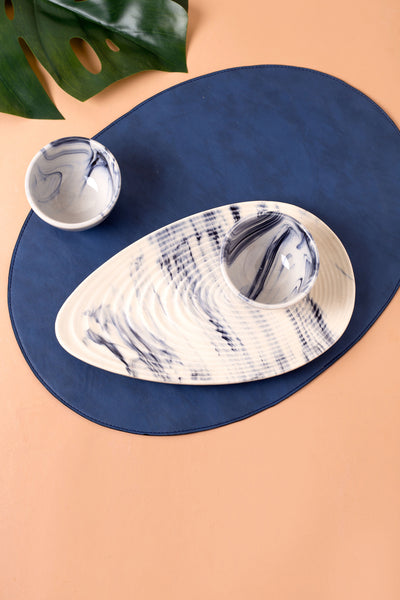 Navy 12 Pc Table Setting Hamper