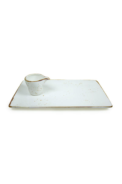 Misha White Rectangular Platter