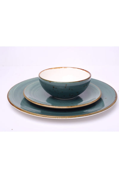 Set of 12 Casimir Teal Dinner Set- Set of 12