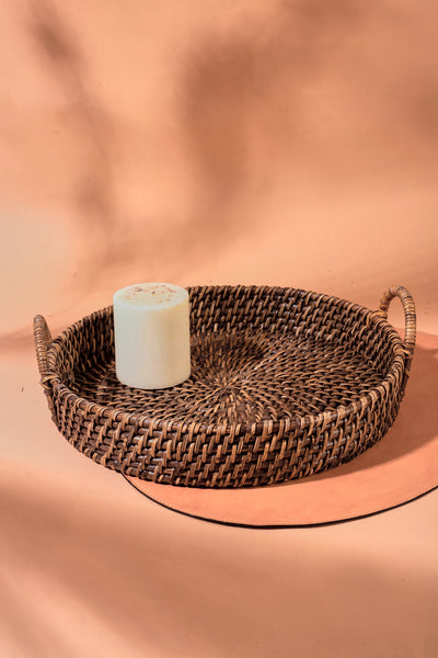 Azael Brown Cane Tray